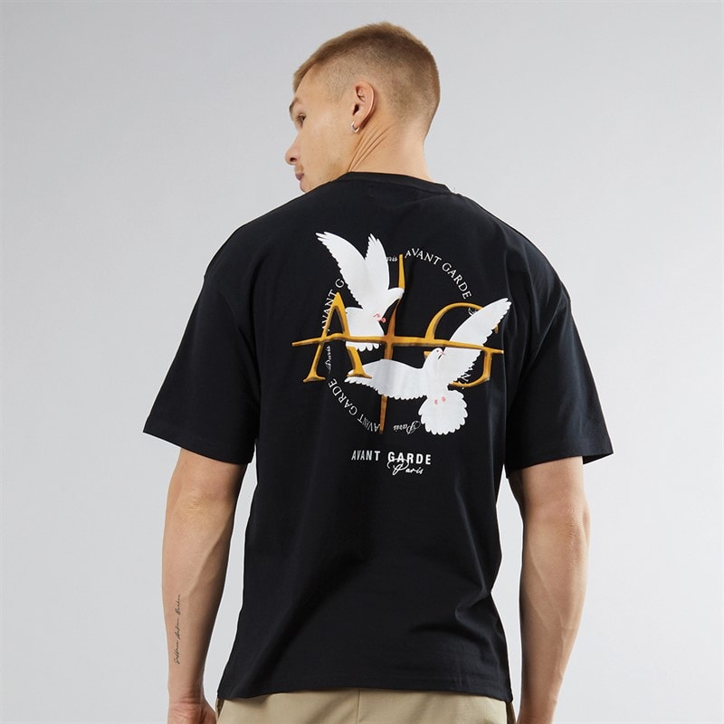 Avant Garde Mens Ailes T-Shirt Black - Image 3