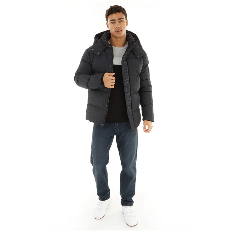 Avant Garde Mens Cottian Puffer Jacket Black - Image 4