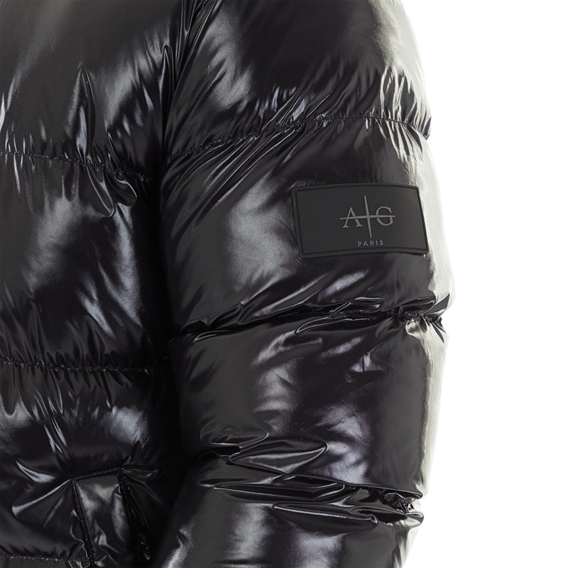Avant Garde Mens Ammercy High Shine Puffer Jacket Black - Image 3