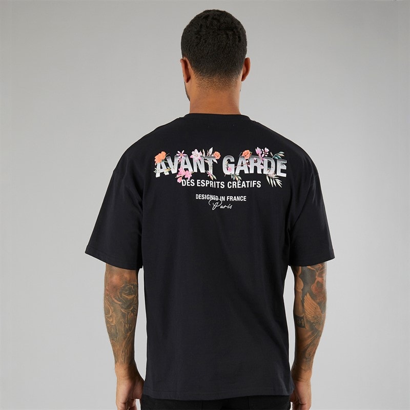 Avant Garde Mens Gradient T-Shirt Black - Image 3