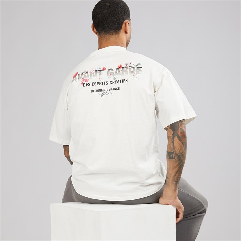 Avant Garde Mens Gradient T-Shirt Off White