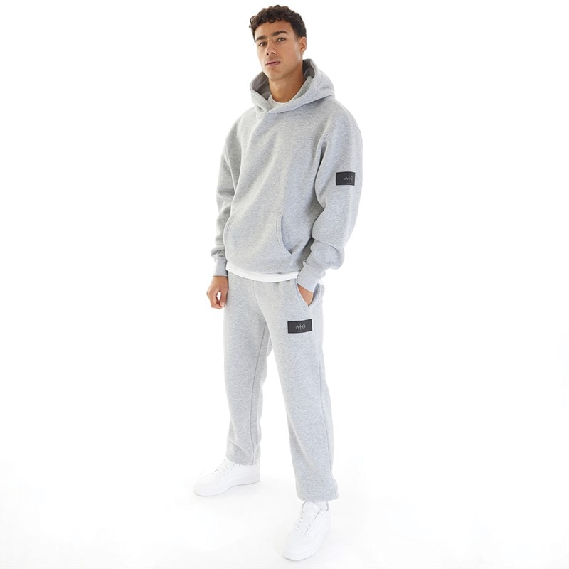Avant Garde Mens Badge Tracksuit Light Grey Marl - Image 2