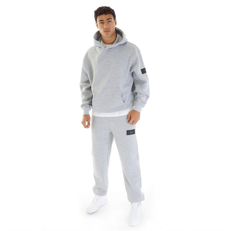 Avant Garde Mens Badge Tracksuit Light Grey Marl - Image 4