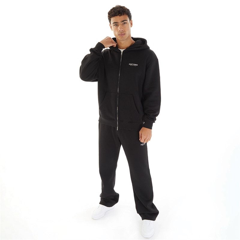 Avant Garde Mens Zip Hoodie Black - Image 4