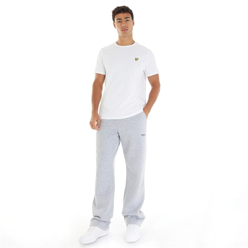 Avant Garde Mens Straight Leg Joggers Light Grey Marl - Image 3