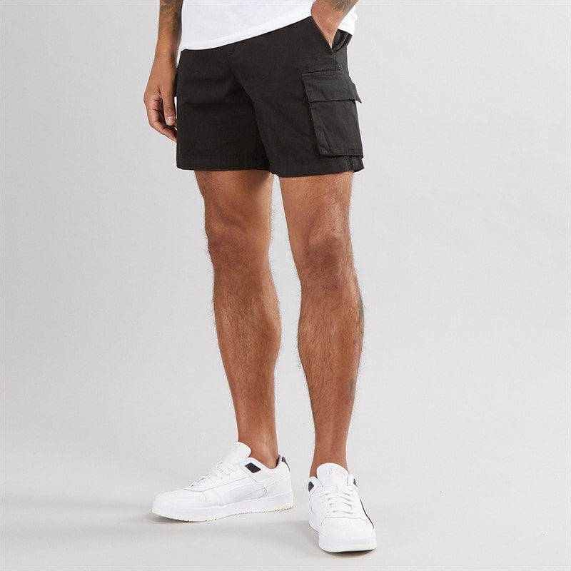 Avant Garde Mens Cargo Shorts Black