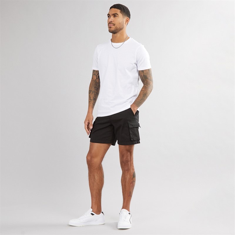 Avant Garde Mens Cargo Shorts Black - Image 3