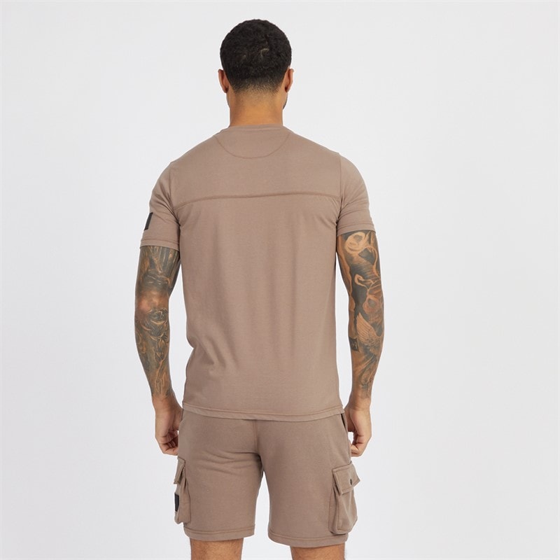 Avant Garde Mens Elation T-Shirt And Shorts Set Mink - Image 2