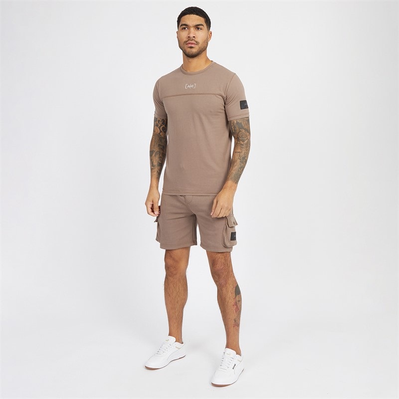 Avant Garde Mens Elation T-Shirt And Shorts Set Mink - Image 4