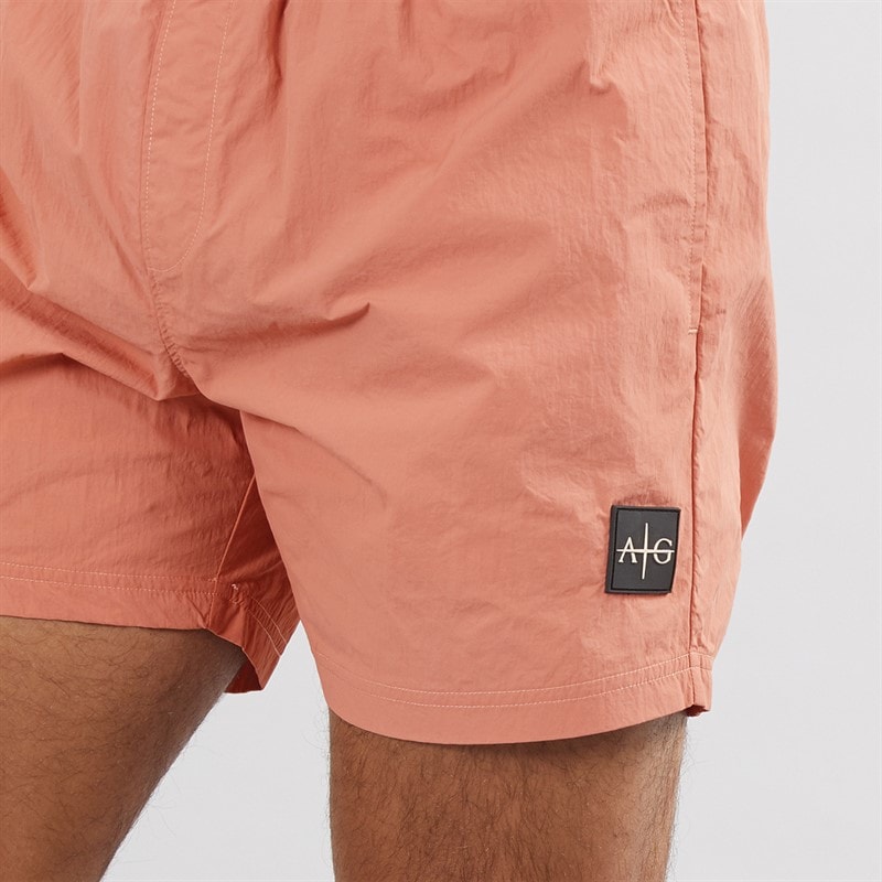 Avant Garde Mens Farris Crinkle Swim Shorts Burnt Orange - Image 3