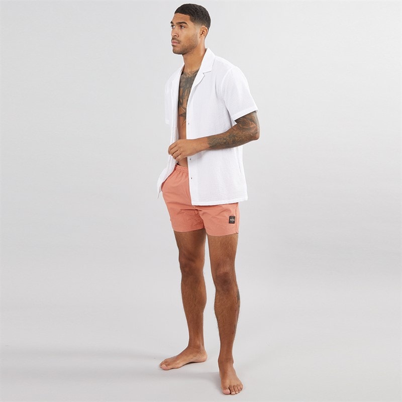 Avant Garde Mens Farris Crinkle Swim Shorts Burnt Orange - Image 4