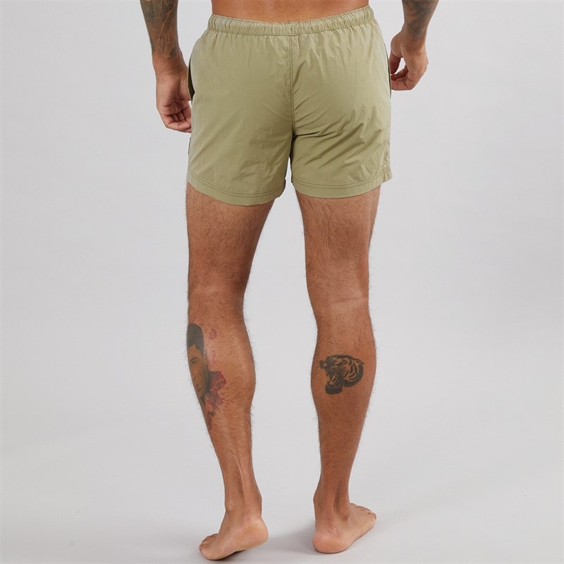 Avant Garde Mens Farris Crinkle Swim Shorts Green - Image 2