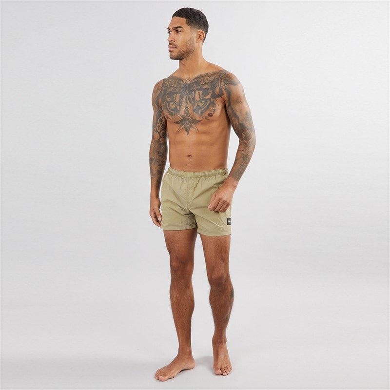 Avant Garde Mens Farris Crinkle Swim Shorts Green - Image 3