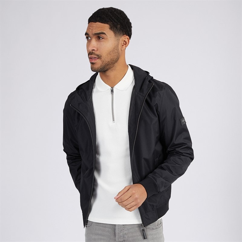 Avant Garde Mens Hooded Veste Bomber Jacket Black