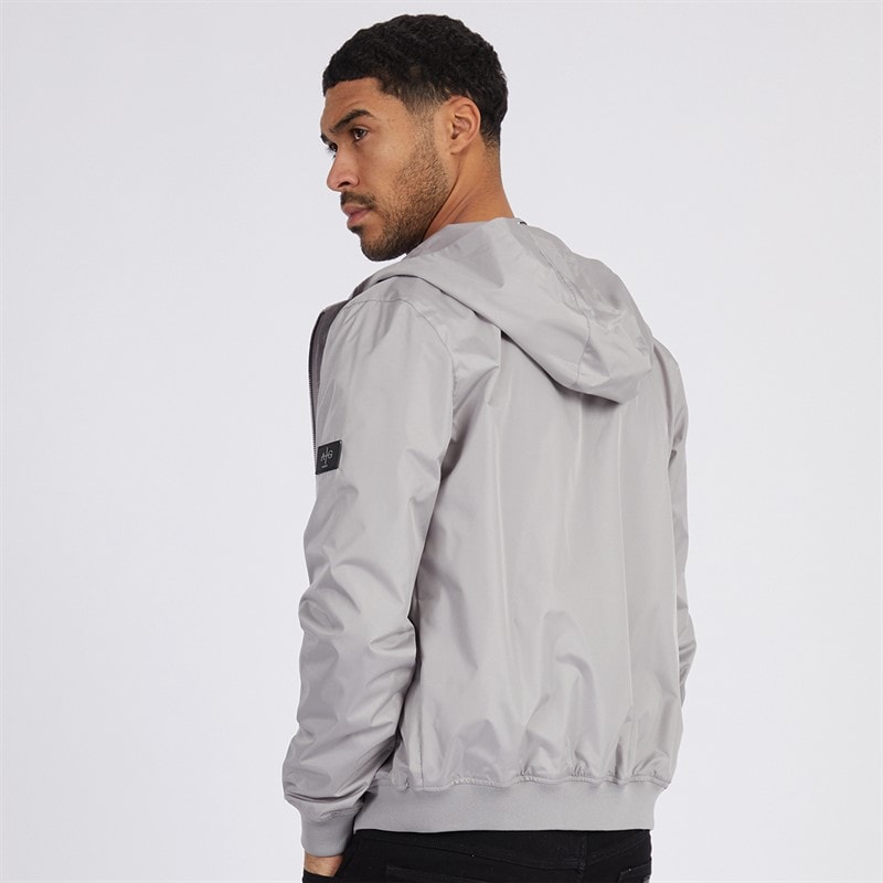Avant Garde Mens Hooded Veste Bomber Jacket Light Grey - Image 2