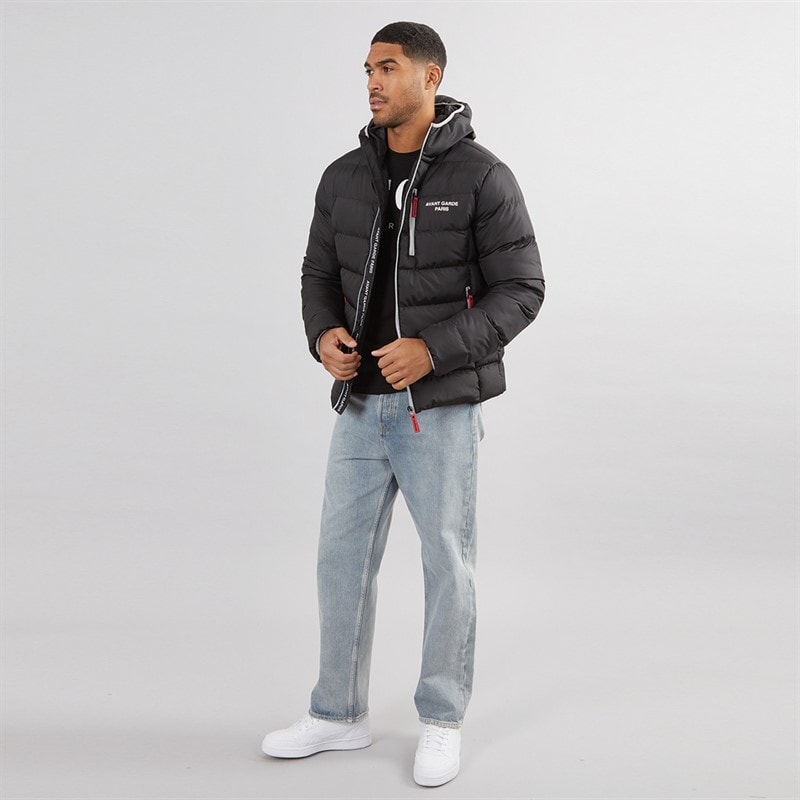 Avant Garde Mens Thor Puffer Jacket Black - Image 3