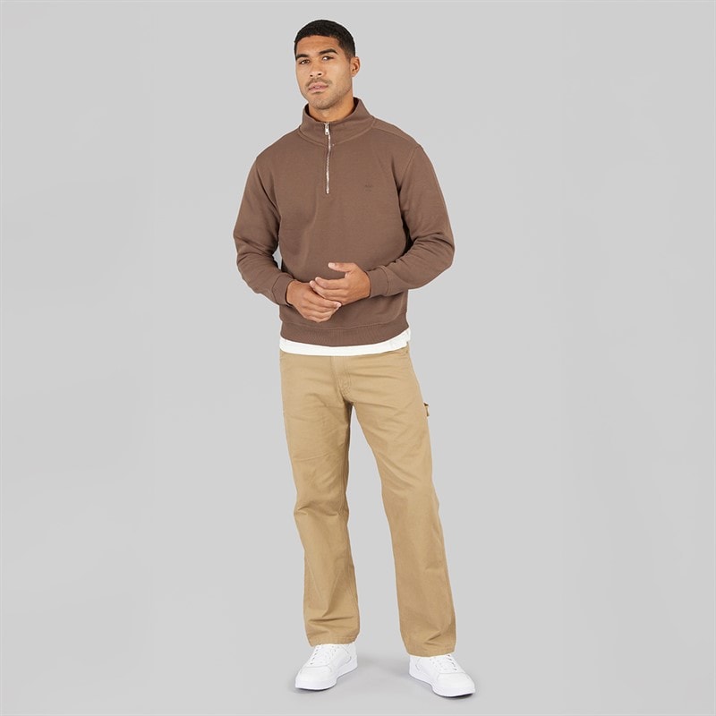 Avant Garde Mens Vespa 1/4 Zip Sweatshirt Mink - Image 4