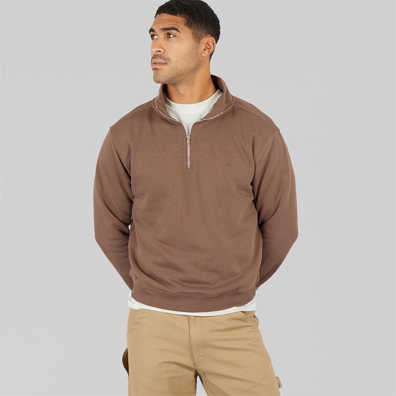 Avant Garde Mens Vespa 1/4 Zip Sweatshirt Mink - Image 5