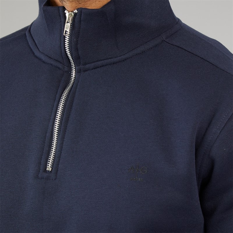 Avant Garde Mens Vespa 1/4 Zip Sweatshirt Navy - Image 3