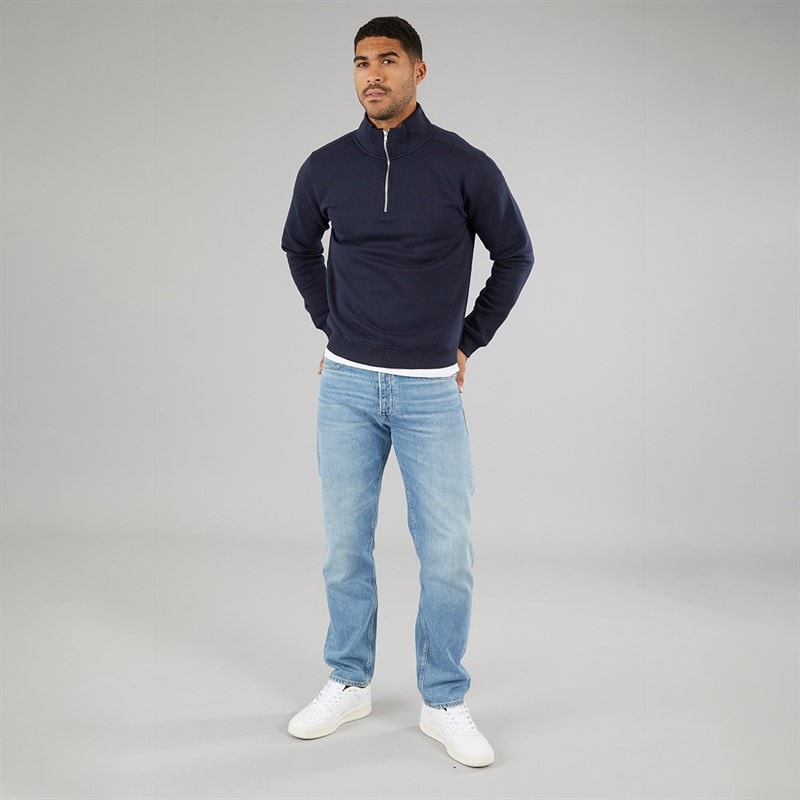 Avant Garde Mens Vespa 1/4 Zip Sweatshirt Navy - Image 4