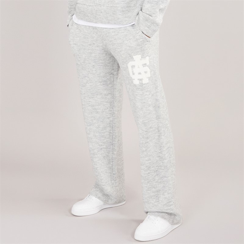 Avant Garde Mens AG Brushed Knit Joggers Light Grey Marl