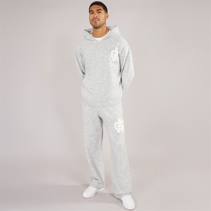 Avant Garde Mens AG Brushed Knit Joggers Light Grey Marl - Image 3