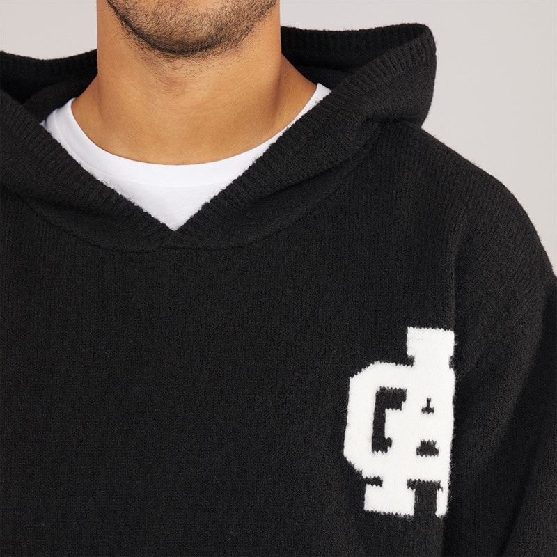 Avant Garde Mens AG Brushed Knit Hoodie Black - Image 3