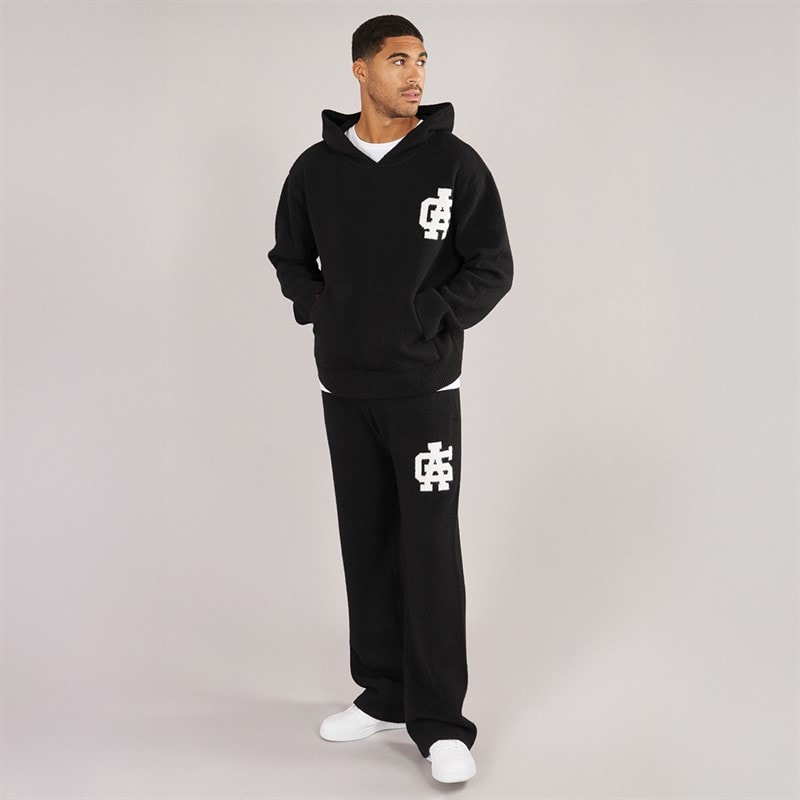 Avant Garde Mens AG Brushed Knit Hoodie Black - Image 4