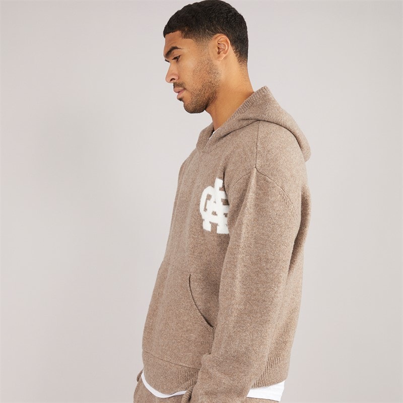 Avant Garde Mens AG Brushed Knit Hoodie Mink - Image 4