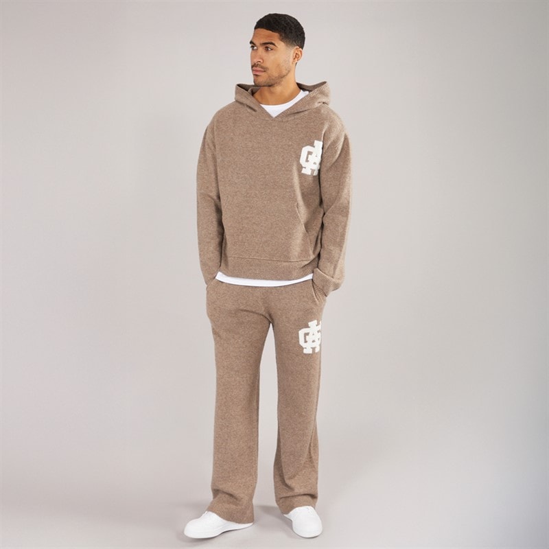 Avant Garde Mens AG Brushed Knit Hoodie Mink - Image 5