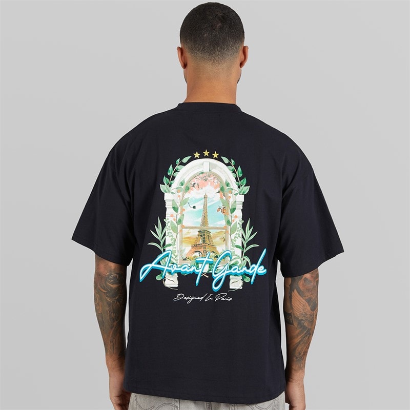 Avant Garde Mens Windows T-Shirt Black - Image 3