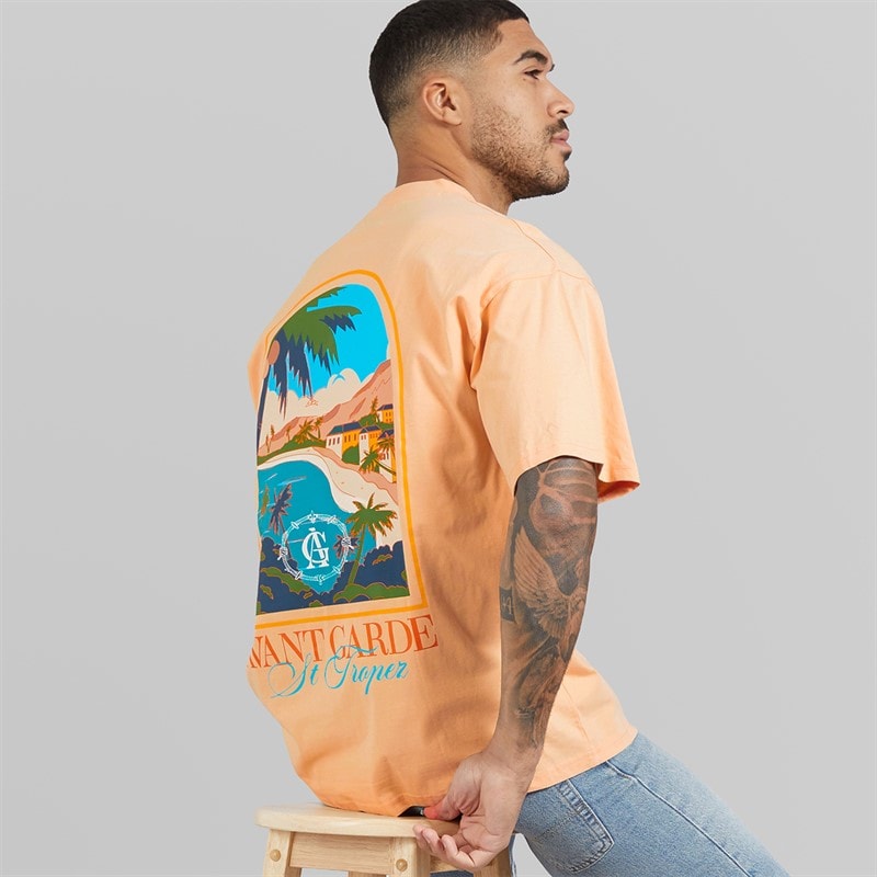 Avant Garde Mens Terrain T-Shirt Peach - Image 1