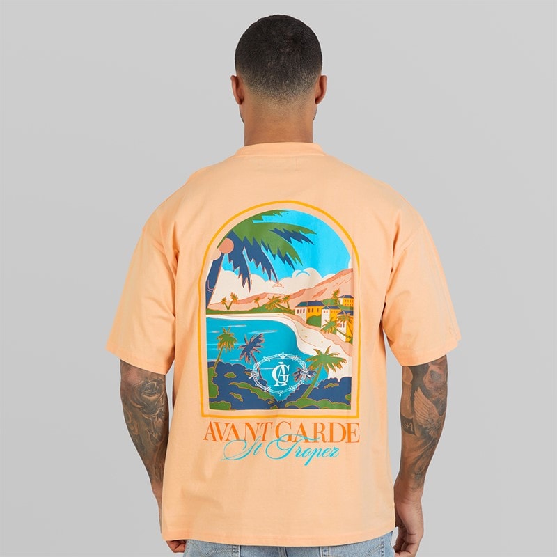 Avant Garde Mens Terrain T-Shirt Peach - Image 3