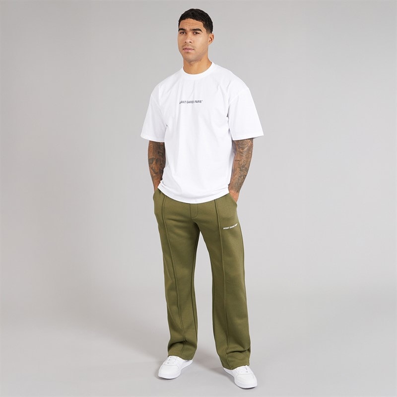 Avant Garde Mens Lowell Open Hem Joggers Khaki - Image 4