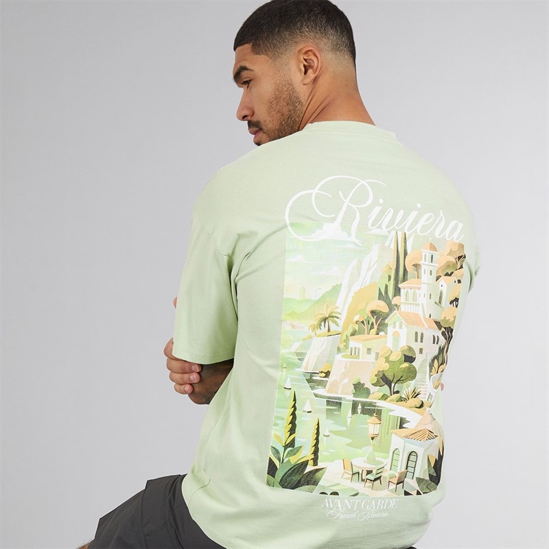 Avant Garde Mens Scape T-Shirt Seagrass - Image 1