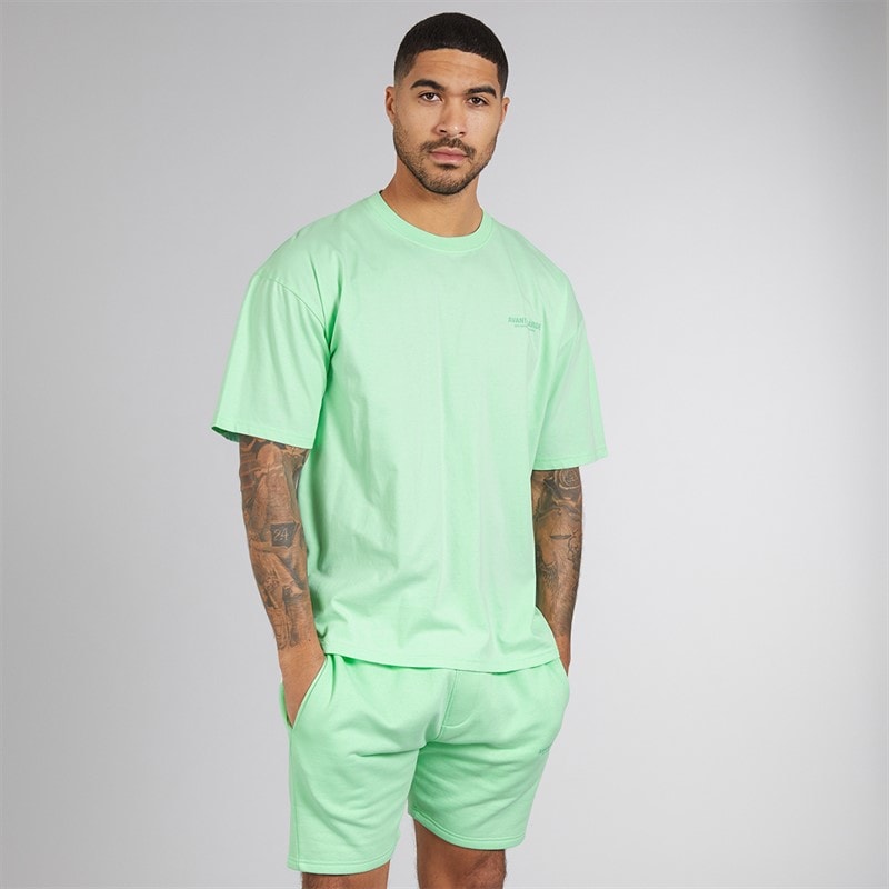 Avant Garde Mens Creatives T-Shirt And Shorts Set Spearmint - Image 1
