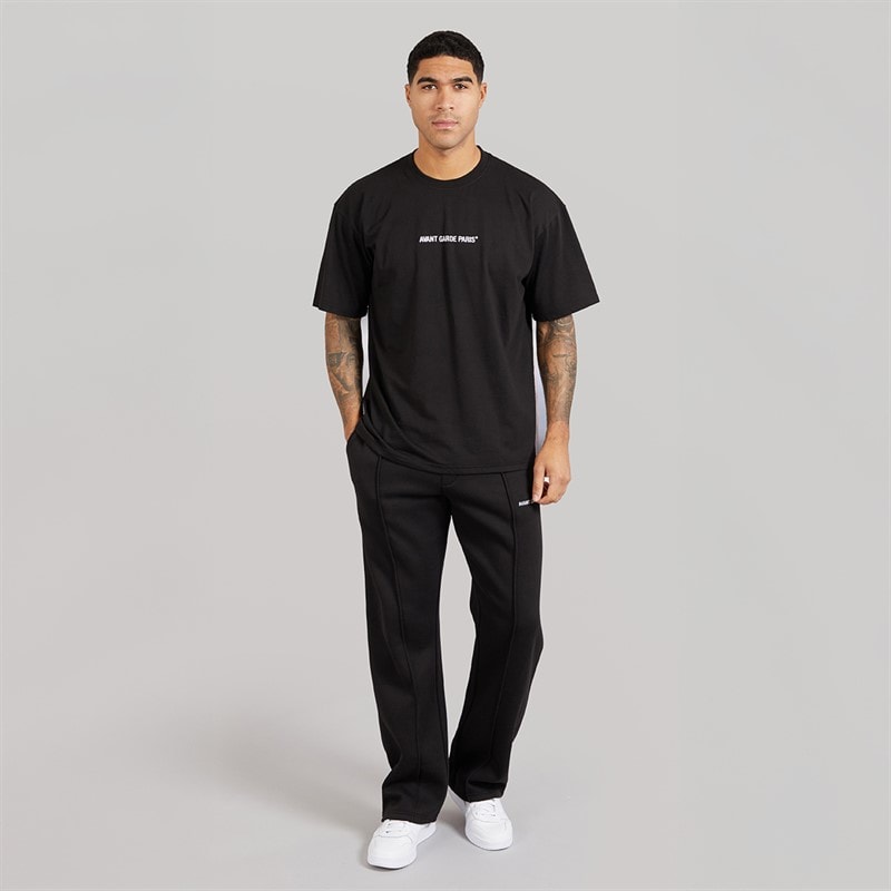 Avant Garde Mens Lowell Open Hem Joggers Black - Image 4