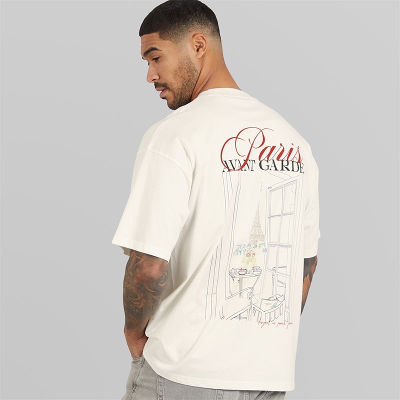 Avant Garde Mens Underline T-Shirt Off White