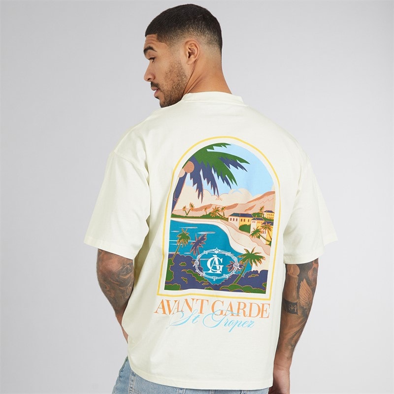 Avant Garde Mens Terrain T-Shirt Off White - Image 3
