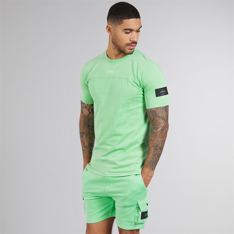 Avant Garde Mens Elation T-Shirt And Shorts Set Neptune Green - Image 1