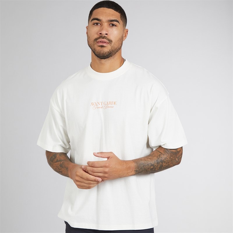 Avant Garde Mens Scape T-Shirt Off White - Image 2