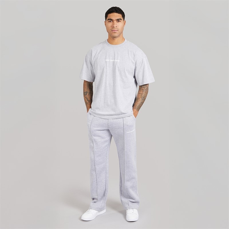 Avant Garde Mens Lowell Open Hem Joggers Light Grey Marl - Image 3