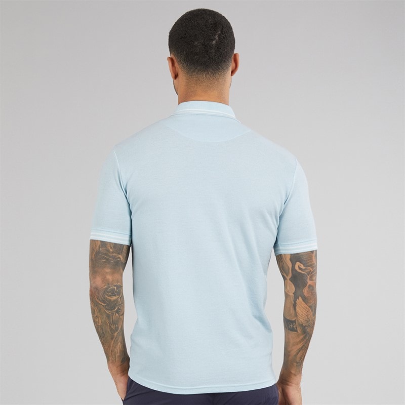 Avant Garde Mens Delta Polo Shirt Sky Blue - Image 2