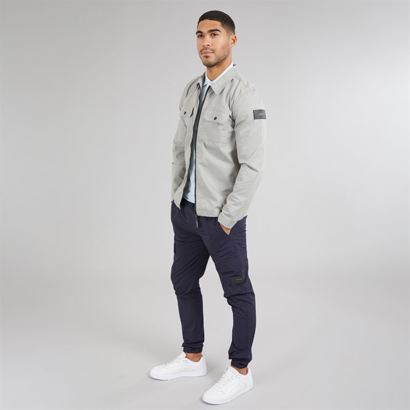 Avant Garde Mens Arden Overshirt Ice Grey - Image 4