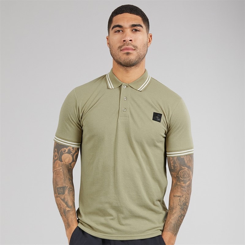 Avant Garde Mens Delta Polo Shirt Sage - Image 1