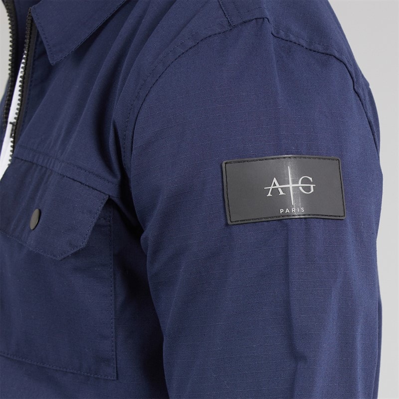 Avant Garde Mens Arden Overshirt Navy - Image 3