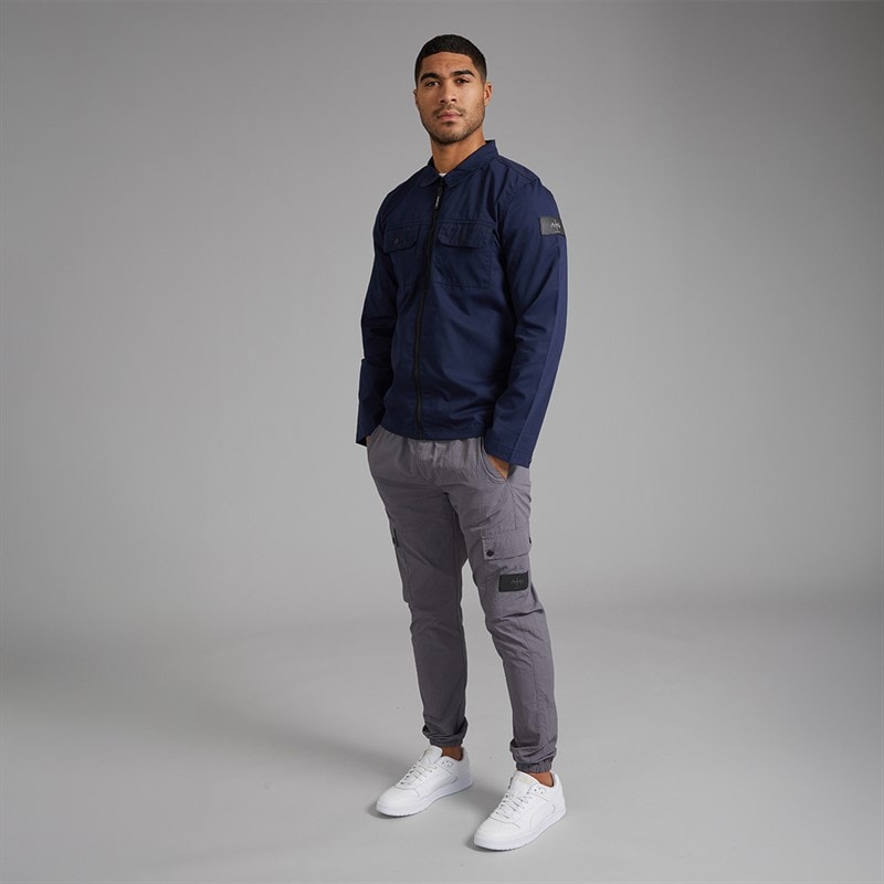 Avant Garde Mens Arden Overshirt Navy - Image 4