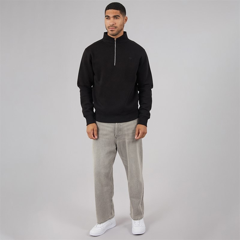 Avant Garde Mens Vespa 1/4 Zip Sweatshirt Black - Image 4