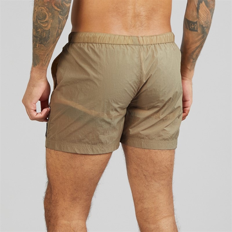 Avant Garde Mens Farris Crinkle Swimshort Beige - Image 2