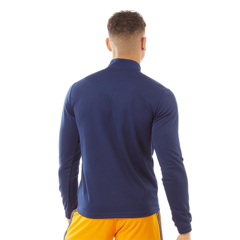 adidas Mens Entrada 22 1/4 Zip Training Top Team Navy Blue - Image 2